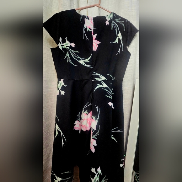 Floral Black & Pink Dress - Picture 1 of 3